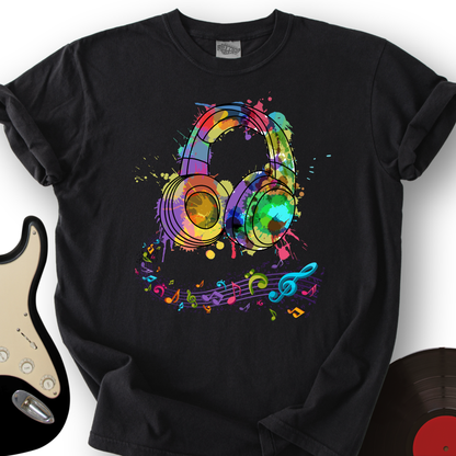 Watercolor Headphones T-Shirt