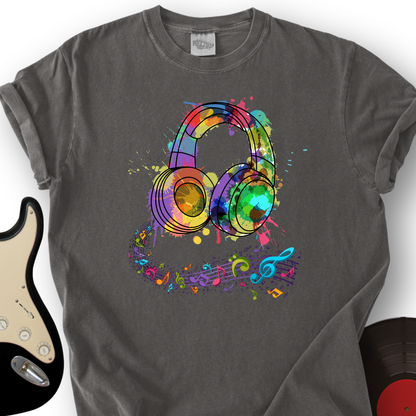 Watercolor Headphones T-Shirt