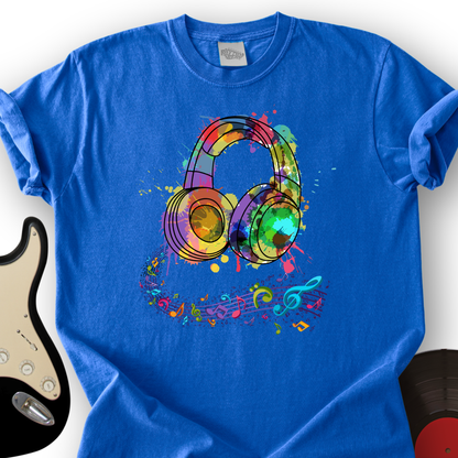Watercolor Headphones T-Shirt