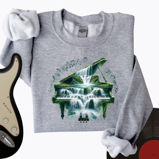 Piano Waterfall Crewneck