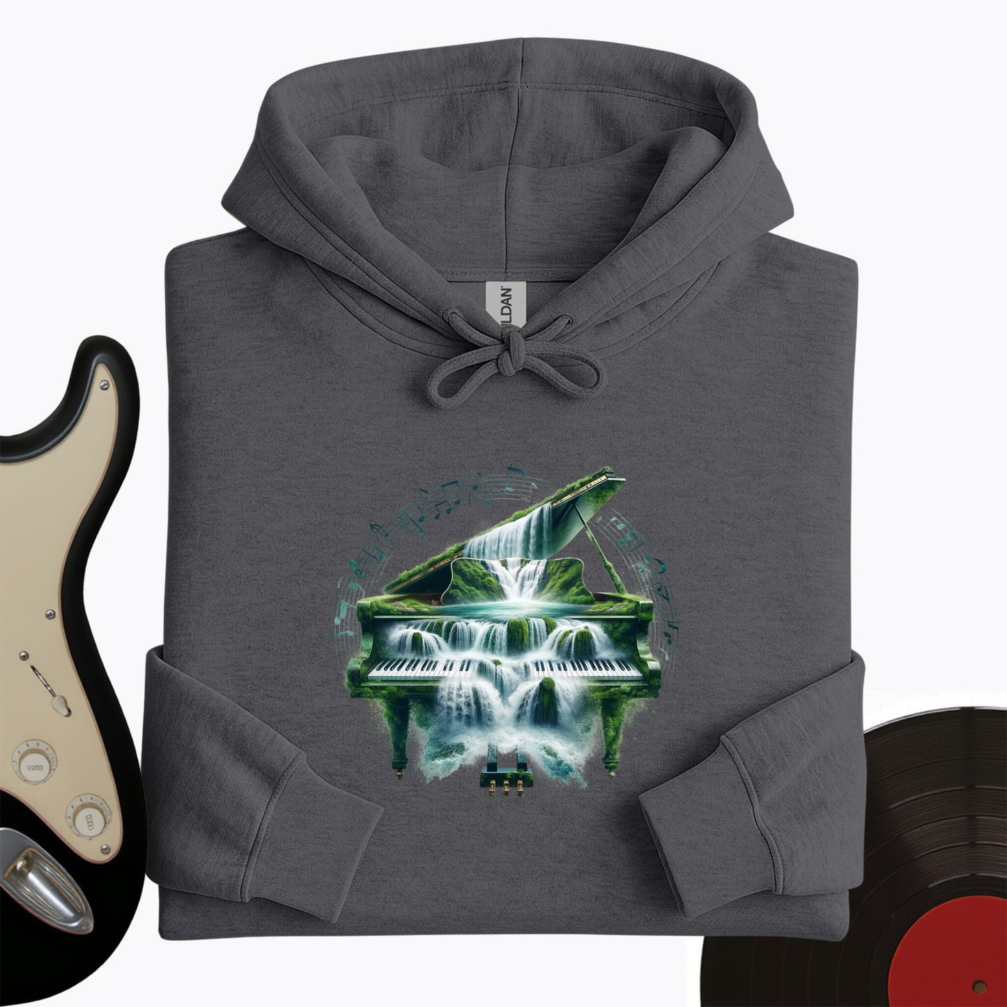 Piano Waterfall Hoodie