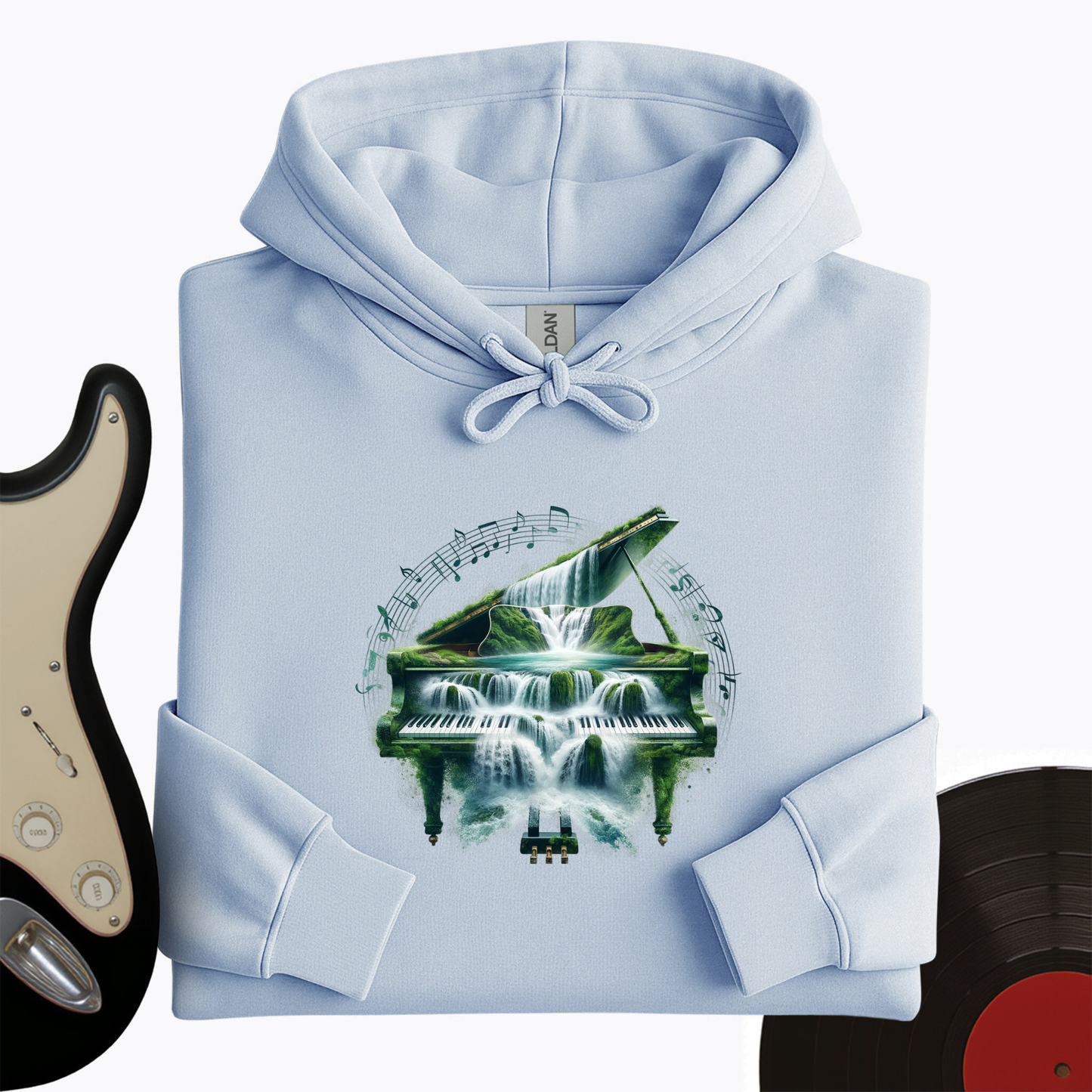 Piano Waterfall Hoodie