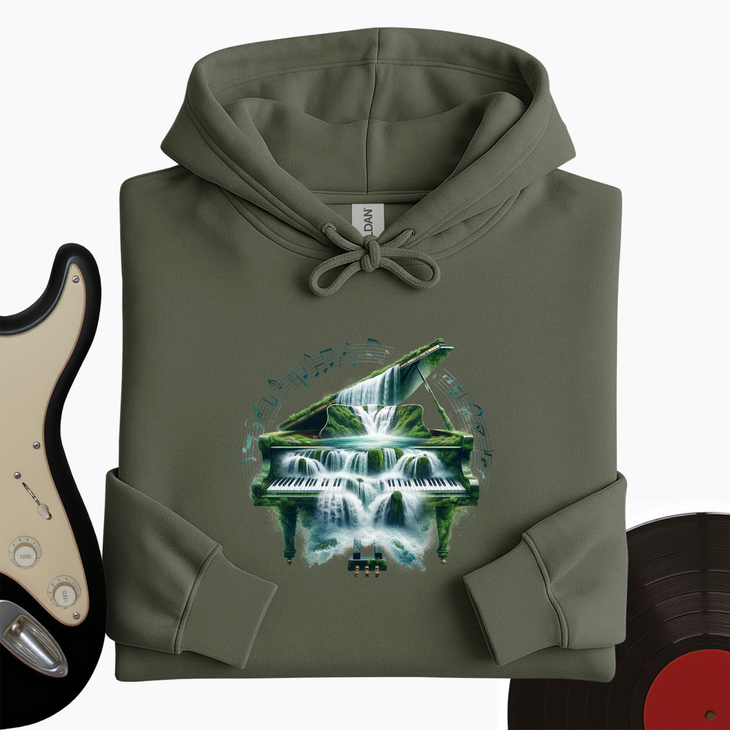 Piano Waterfall Hoodie