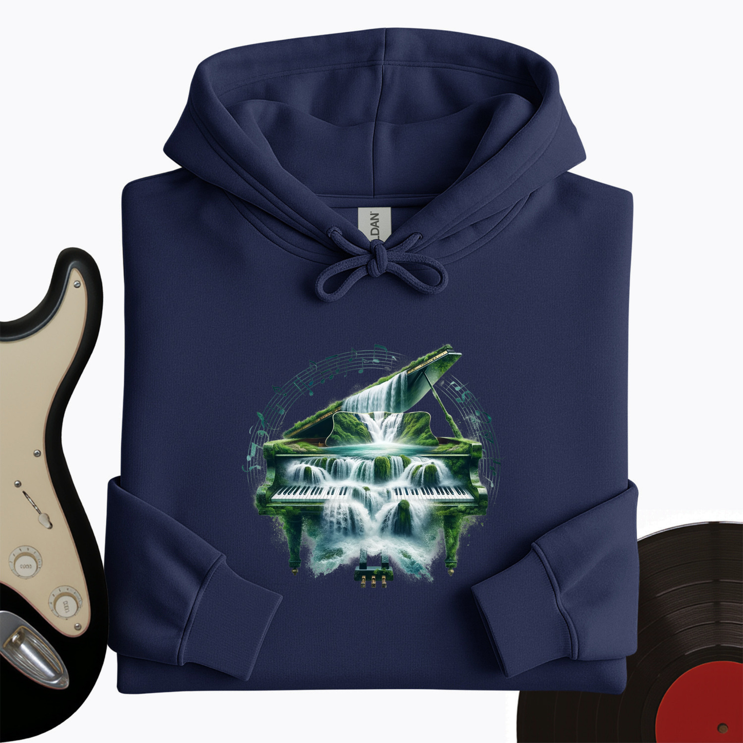 Piano Waterfall Hoodie