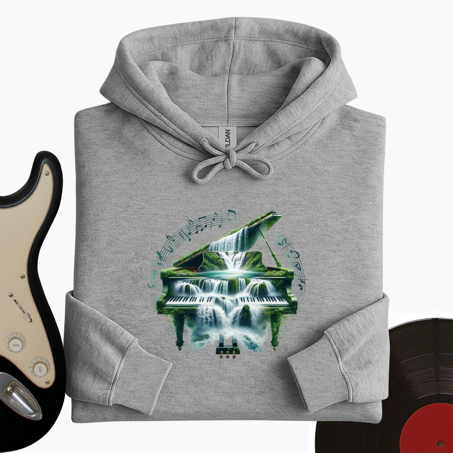 Piano Waterfall Hoodie