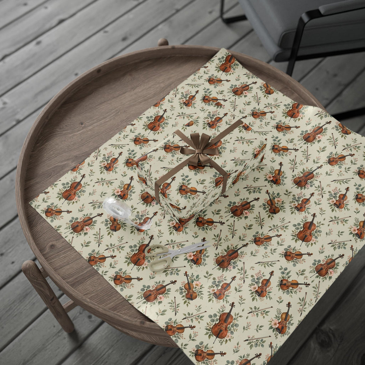 Watercolor Violin Wrapping Paper