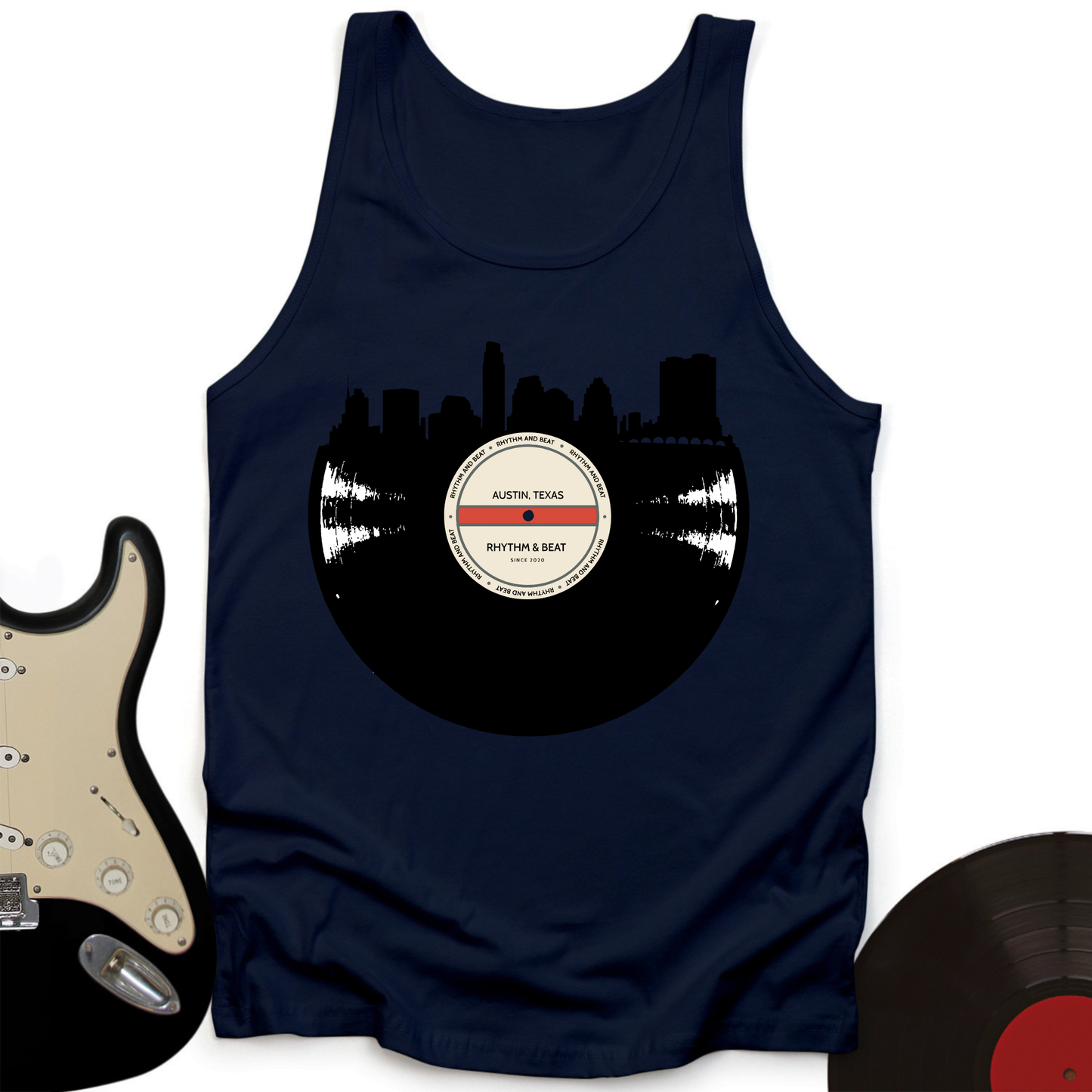 Vinyl Skyline Austin Unisex Tank