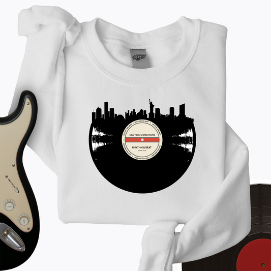 Vinyl Skyline New York Crewneck
