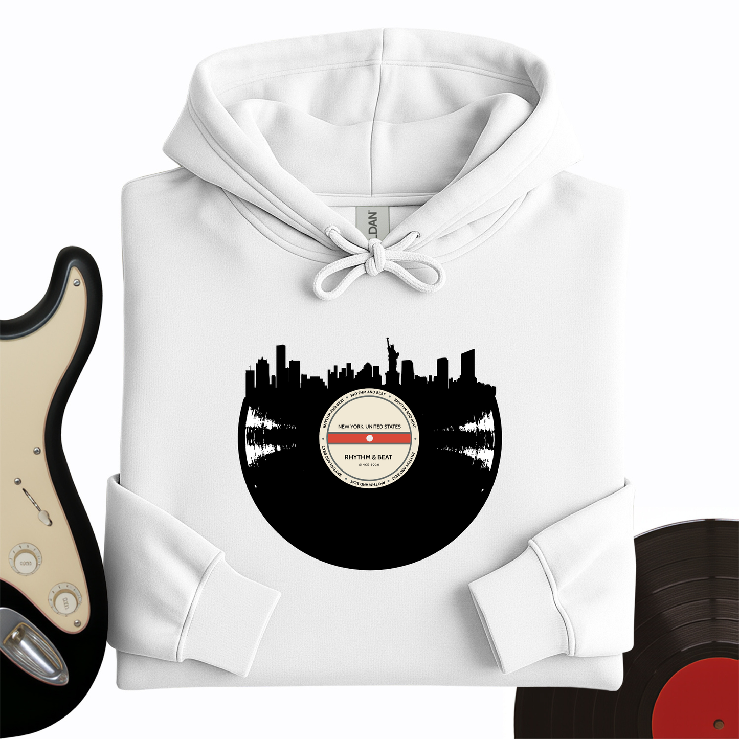 Vinyl Skyline New York Hoodie