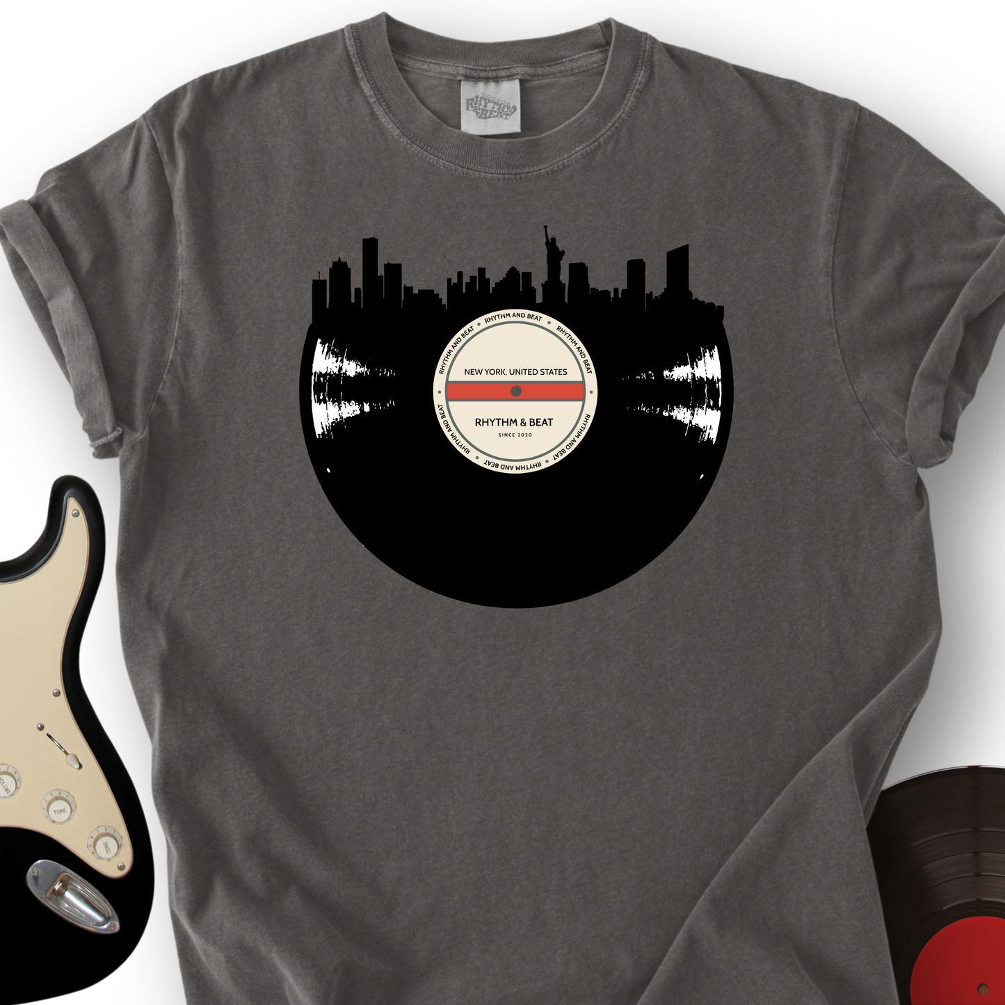 Vinyl Skyline New York T-Shirt