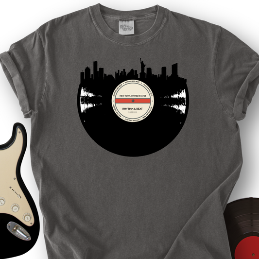 Vinyl Skyline New York T-Shirt