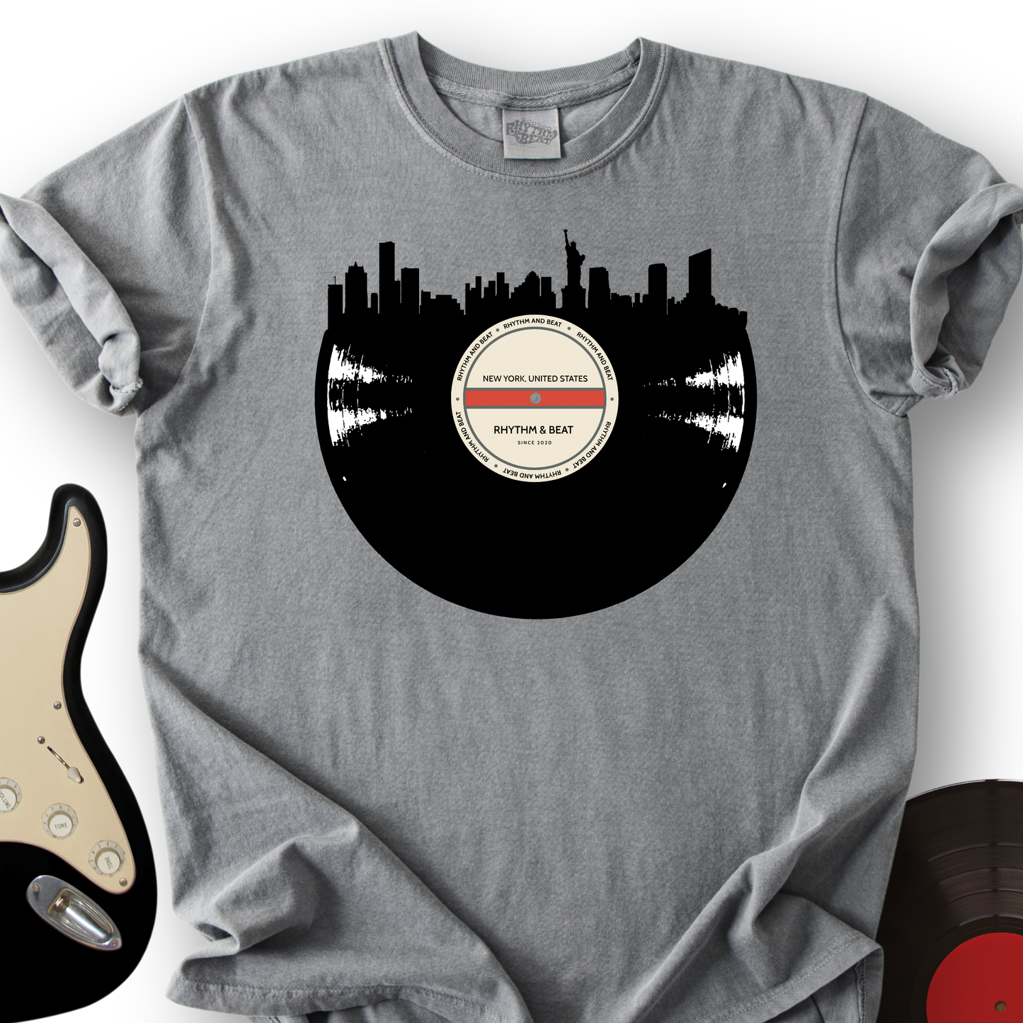 Vinyl Skyline New York T-Shirt
