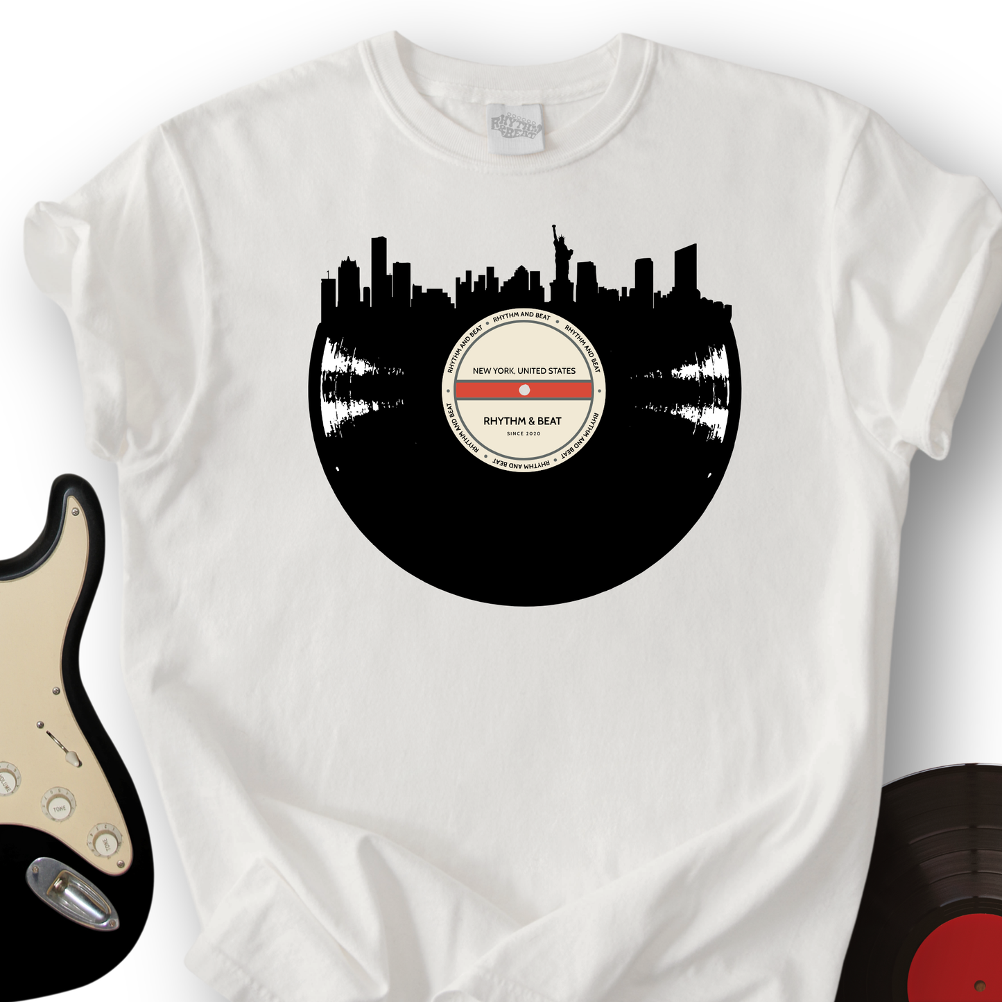 Vinyl Skyline New York T-Shirt