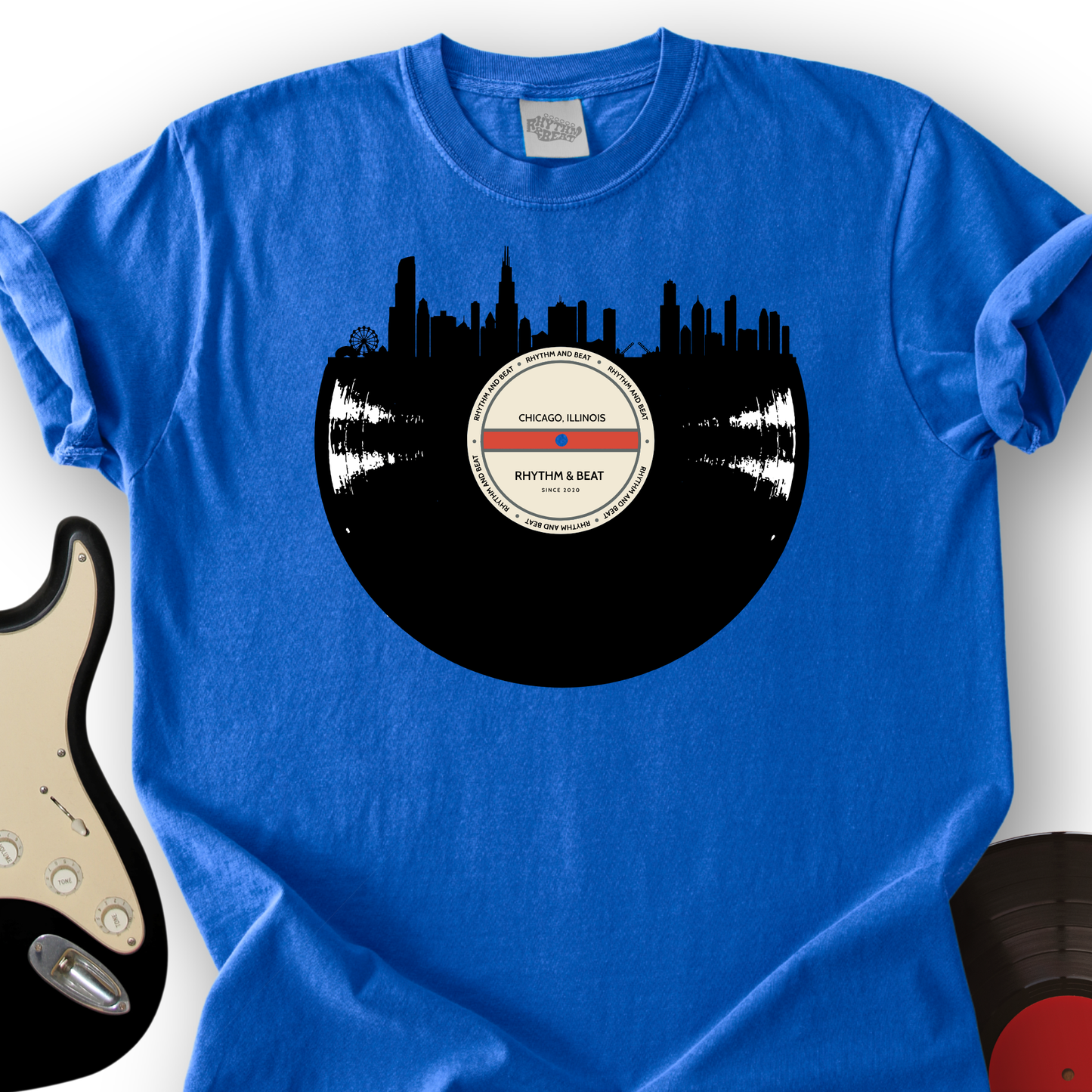 Vinyl Skyline Chicago T-Shirt