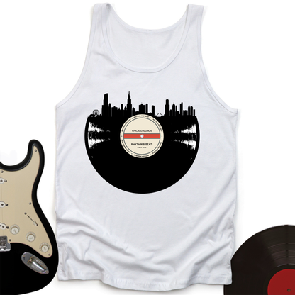 Vinyl Skyline Chicago Unisex Tank