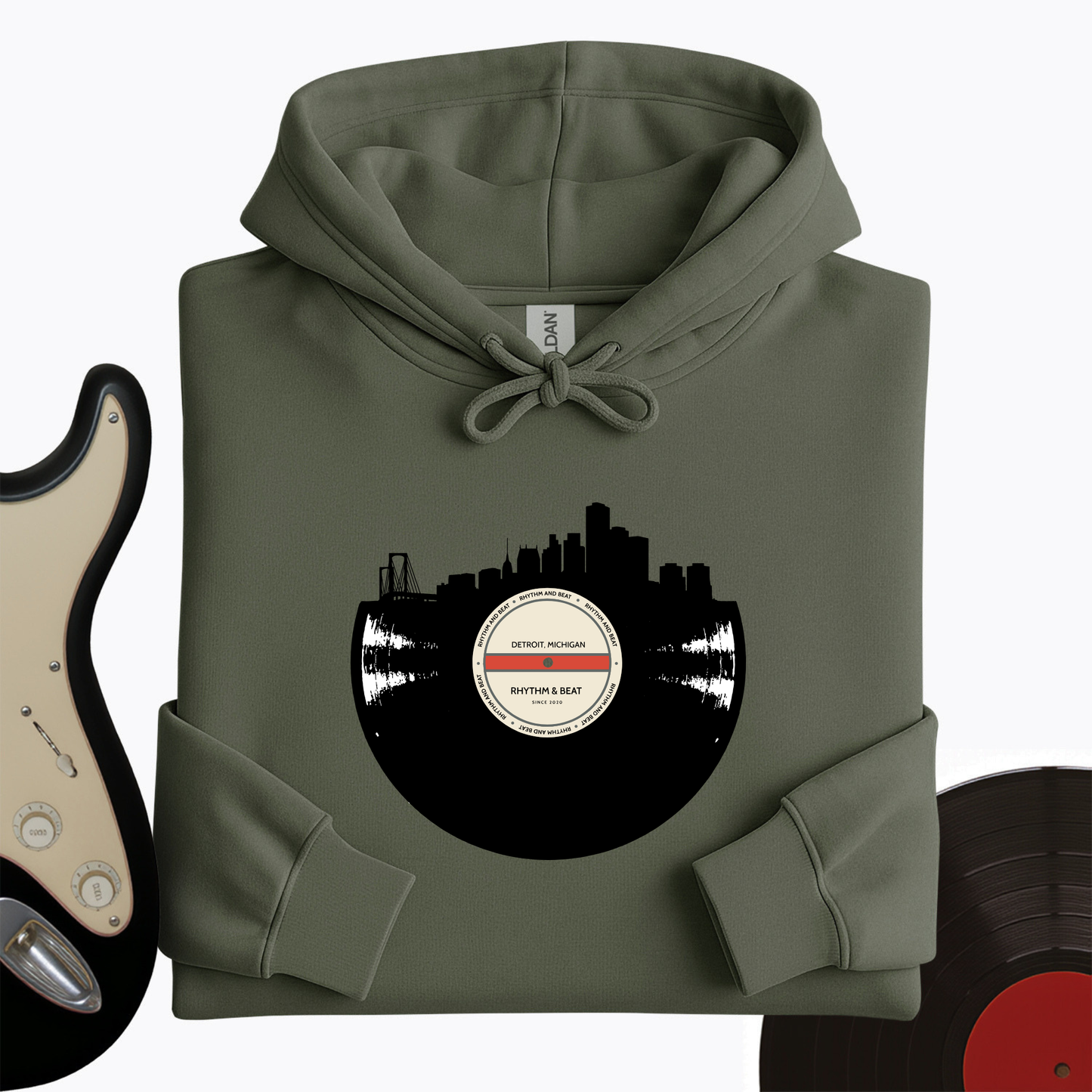 Vinyl Skyline Detroit Hoodie