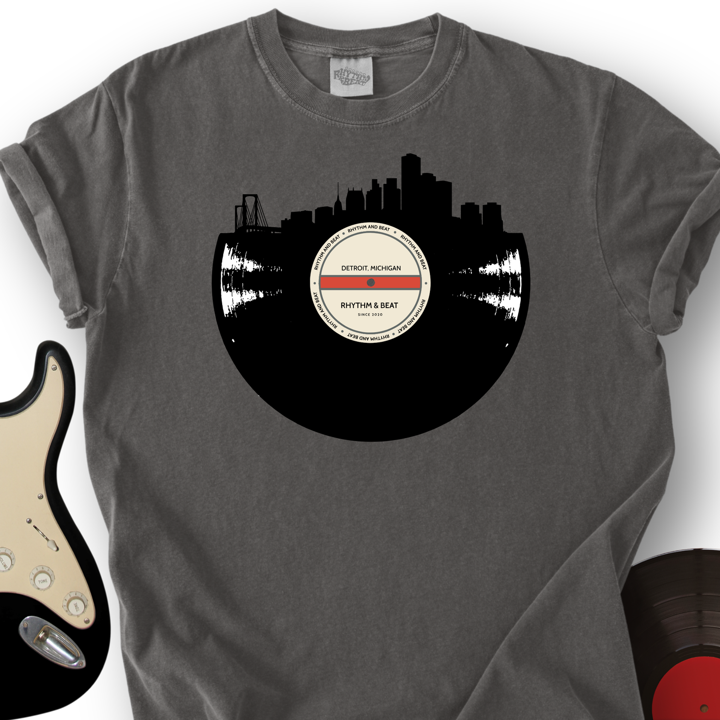 Vinyl Skyline Detroit T-Shirt