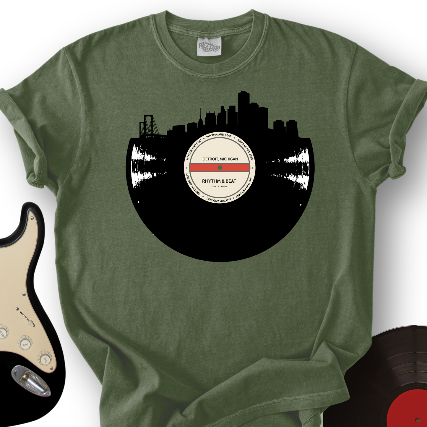 Vinyl Skyline Detroit T-Shirt