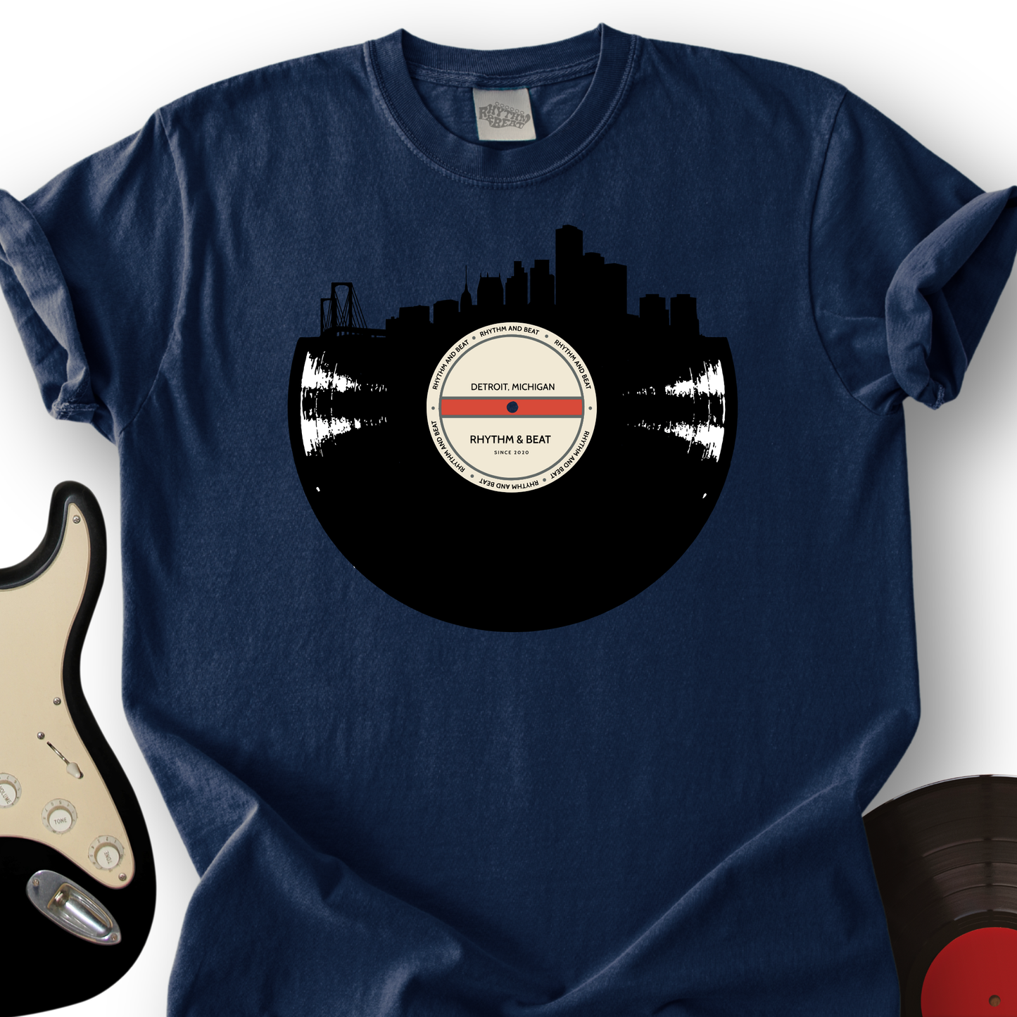 Vinyl Skyline Detroit T-Shirt