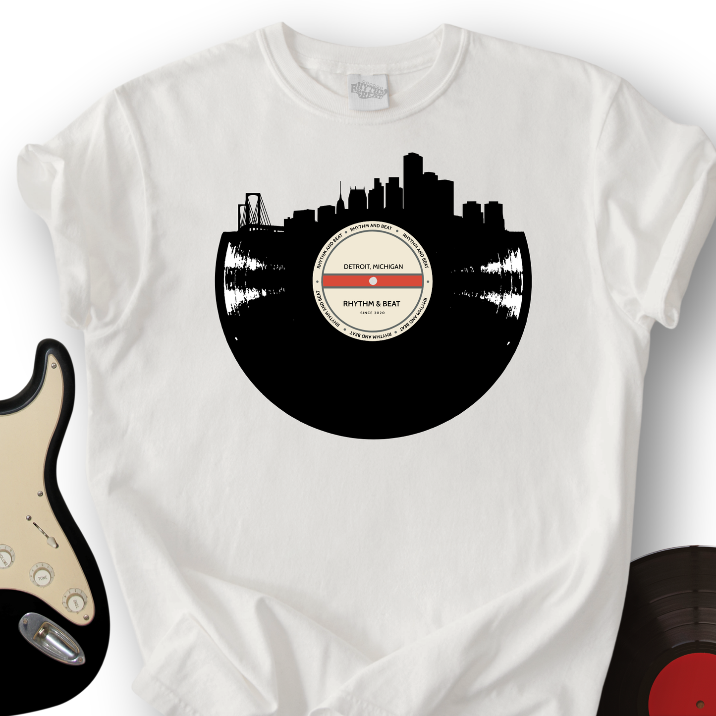 Vinyl Skyline Detroit T-Shirt