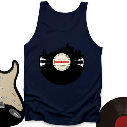 Vinyl Skyline Detroit Unisex Tank