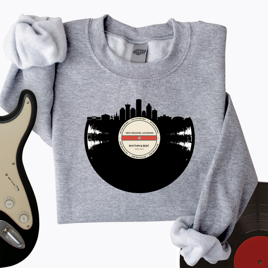 Vinyl Skyline New Orleans Crewneck