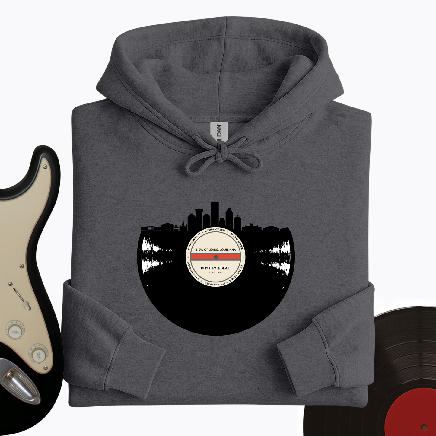 Vinyl Skyline New Orleans Hoodie