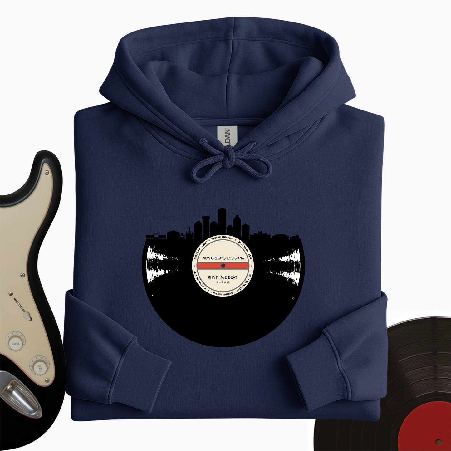 Vinyl Skyline New Orleans Hoodie