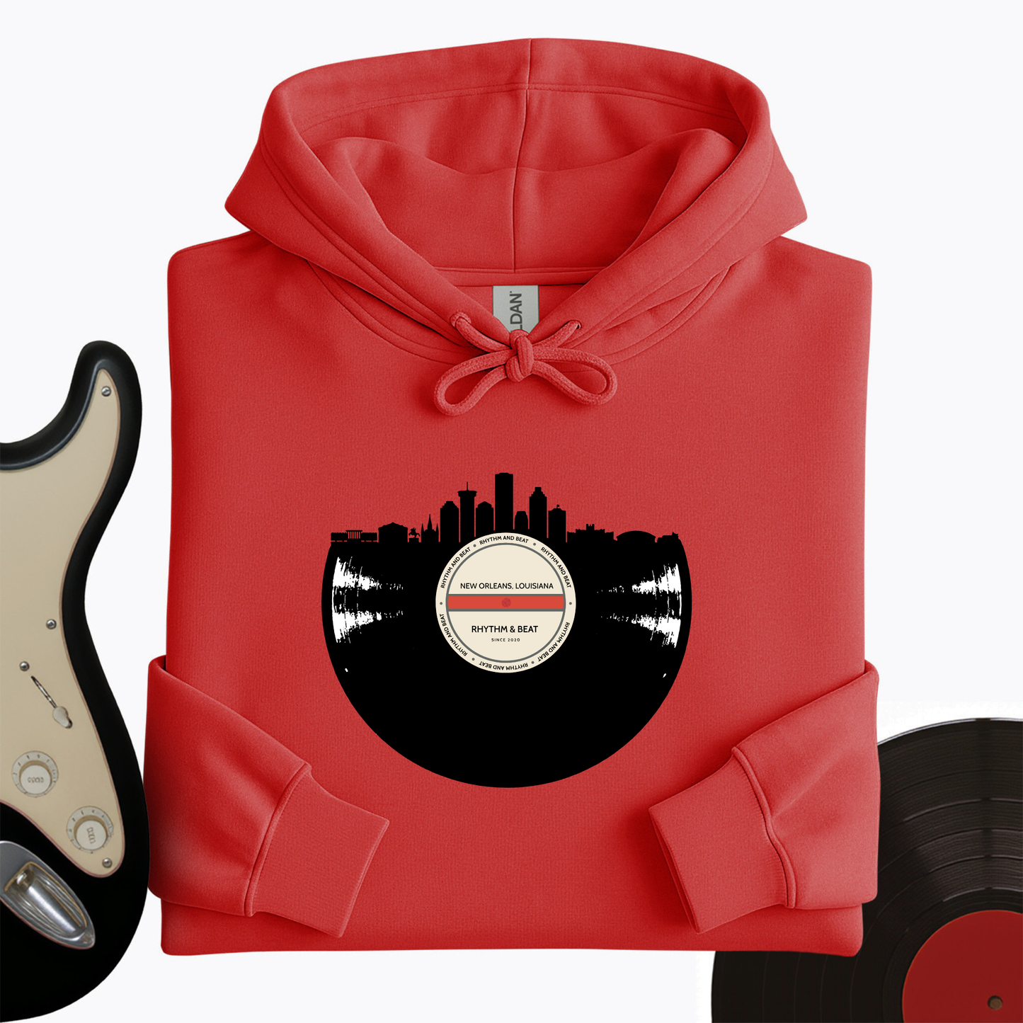 Vinyl Skyline New Orleans Hoodie