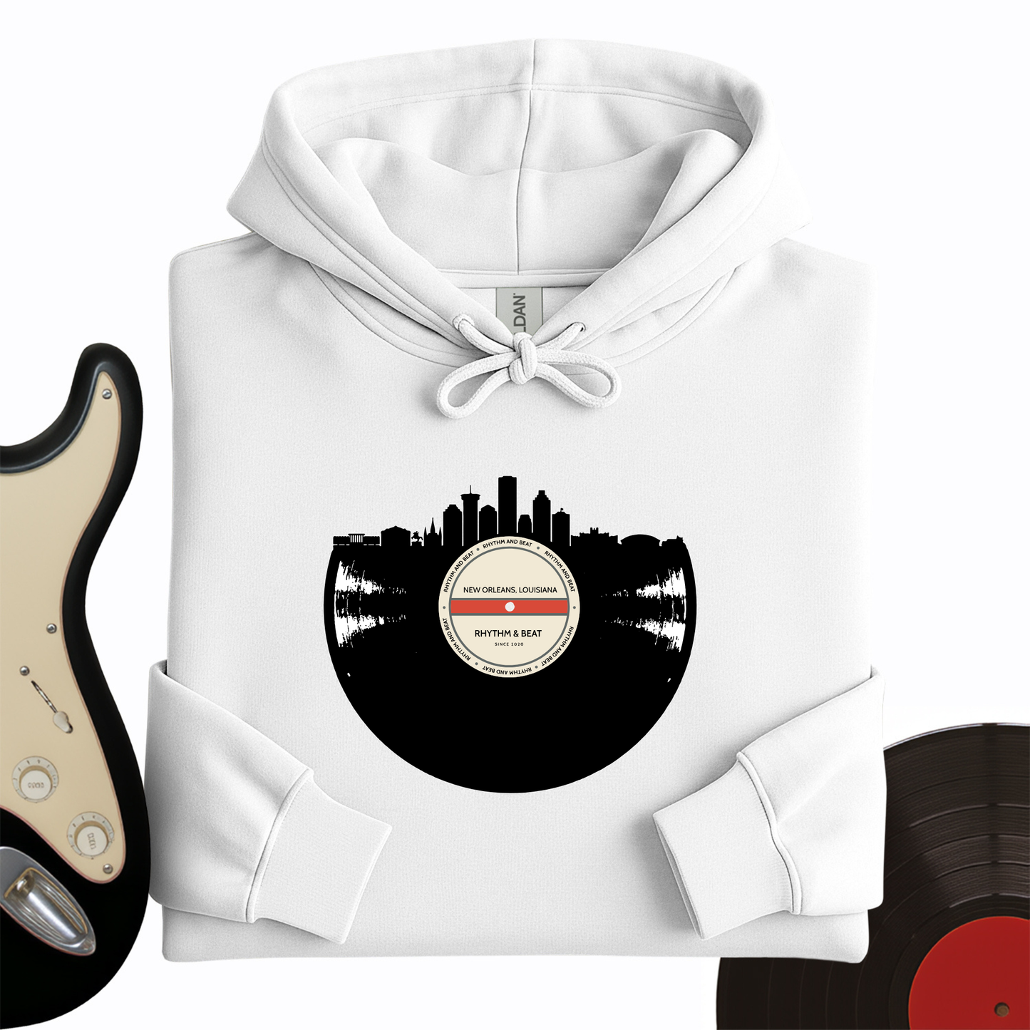 Vinyl Skyline New Orleans Hoodie