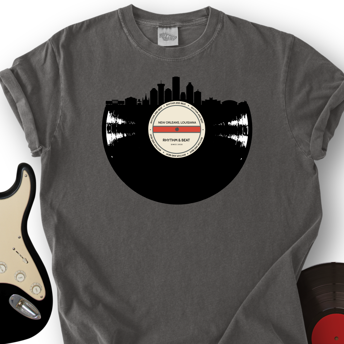 Vinyl Skyline New Orleans T-Shirt
