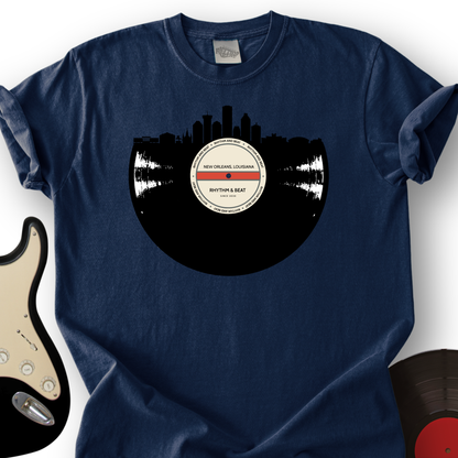 Vinyl Skyline New Orleans T-Shirt