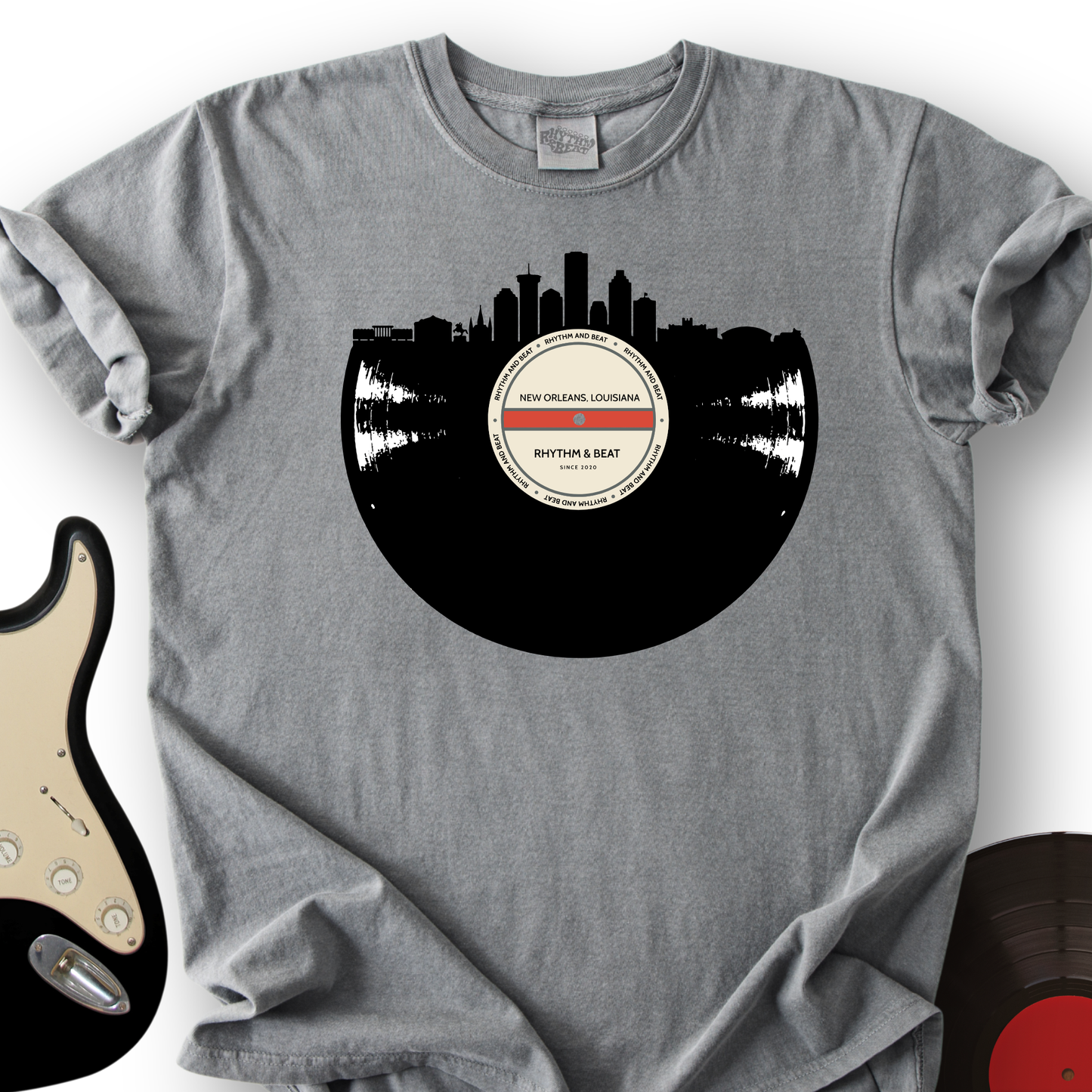 Vinyl Skyline New Orleans T-Shirt