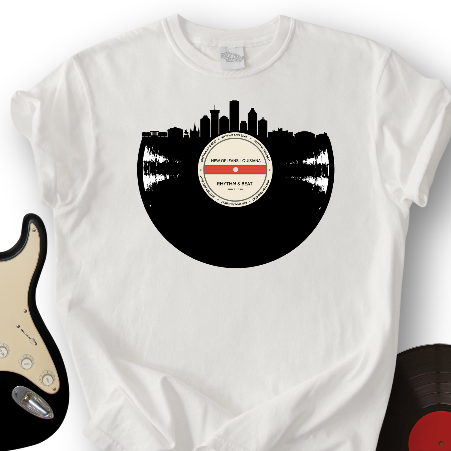Vinyl Skyline New Orleans T-Shirt