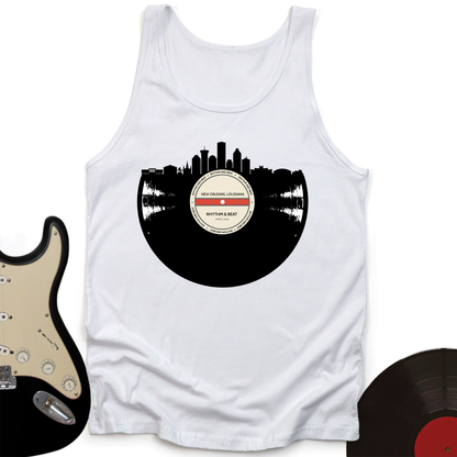 Vinyl Skyline New Orleans Unisex Tank