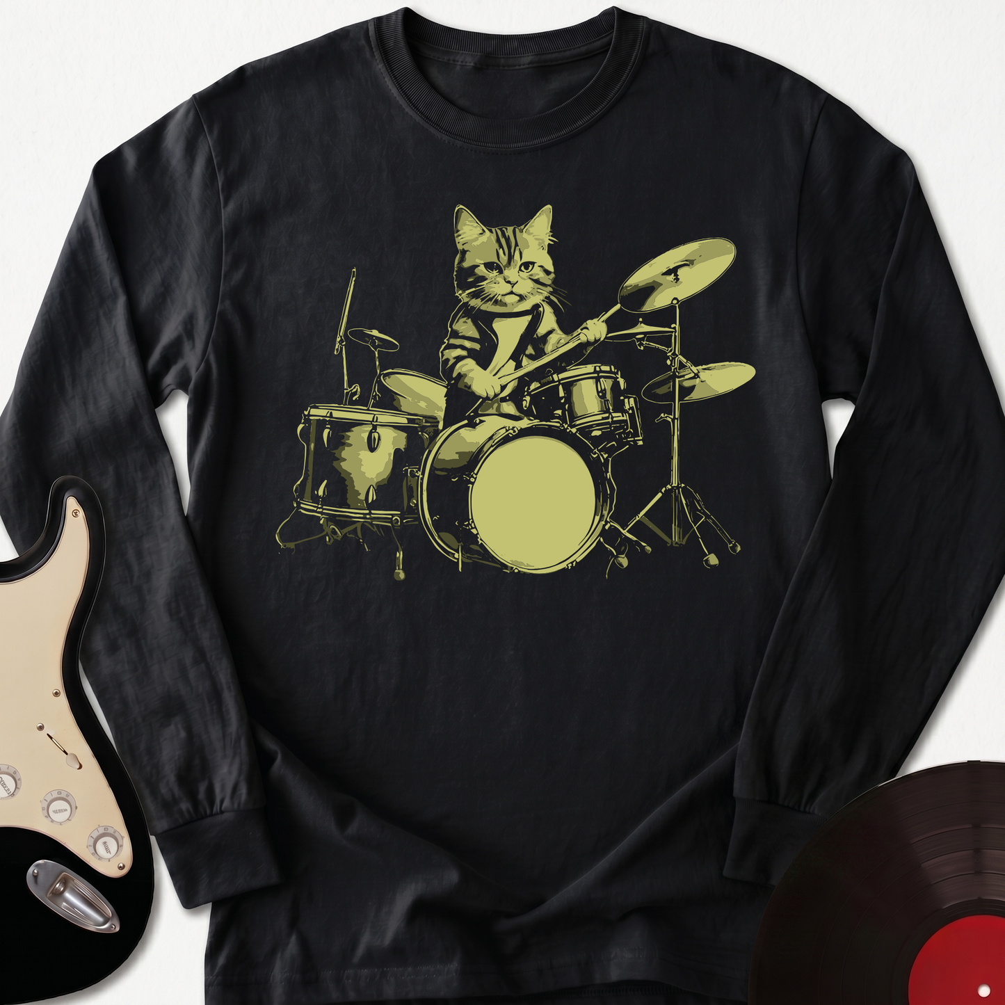 Cat Drums Long Sleeve