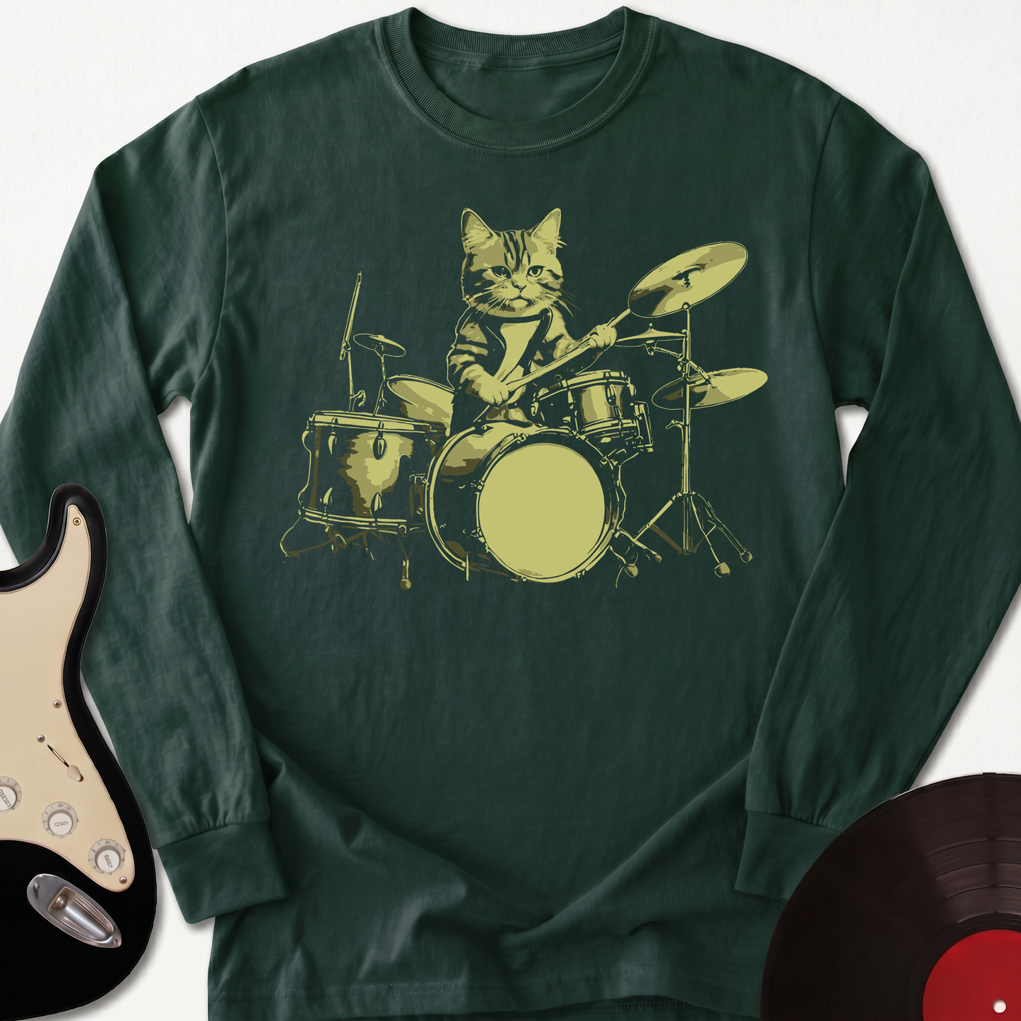 Cat Drums Long Sleeve