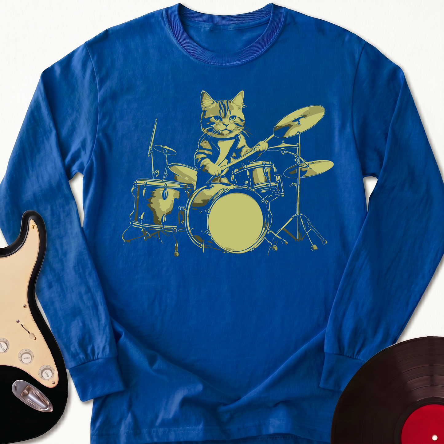Cat Drums Long Sleeve