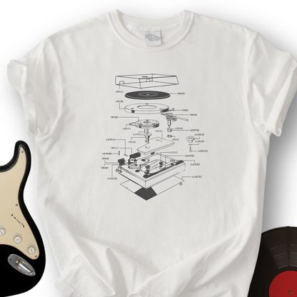 Vinyl Turntable Diagram T-Shirt