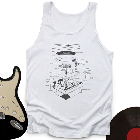 Vinyl Turntable Diagram Tank Top
