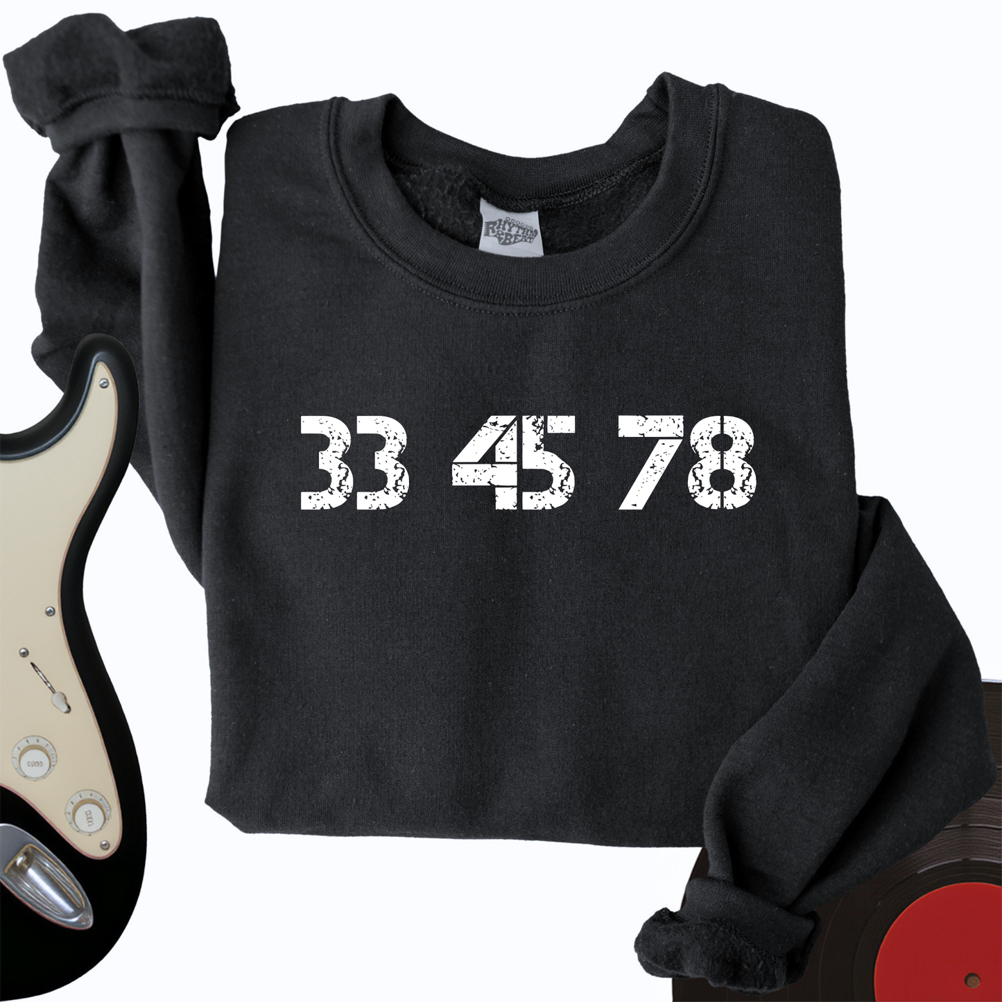 33-45-78 RPM Turntable Crewneck