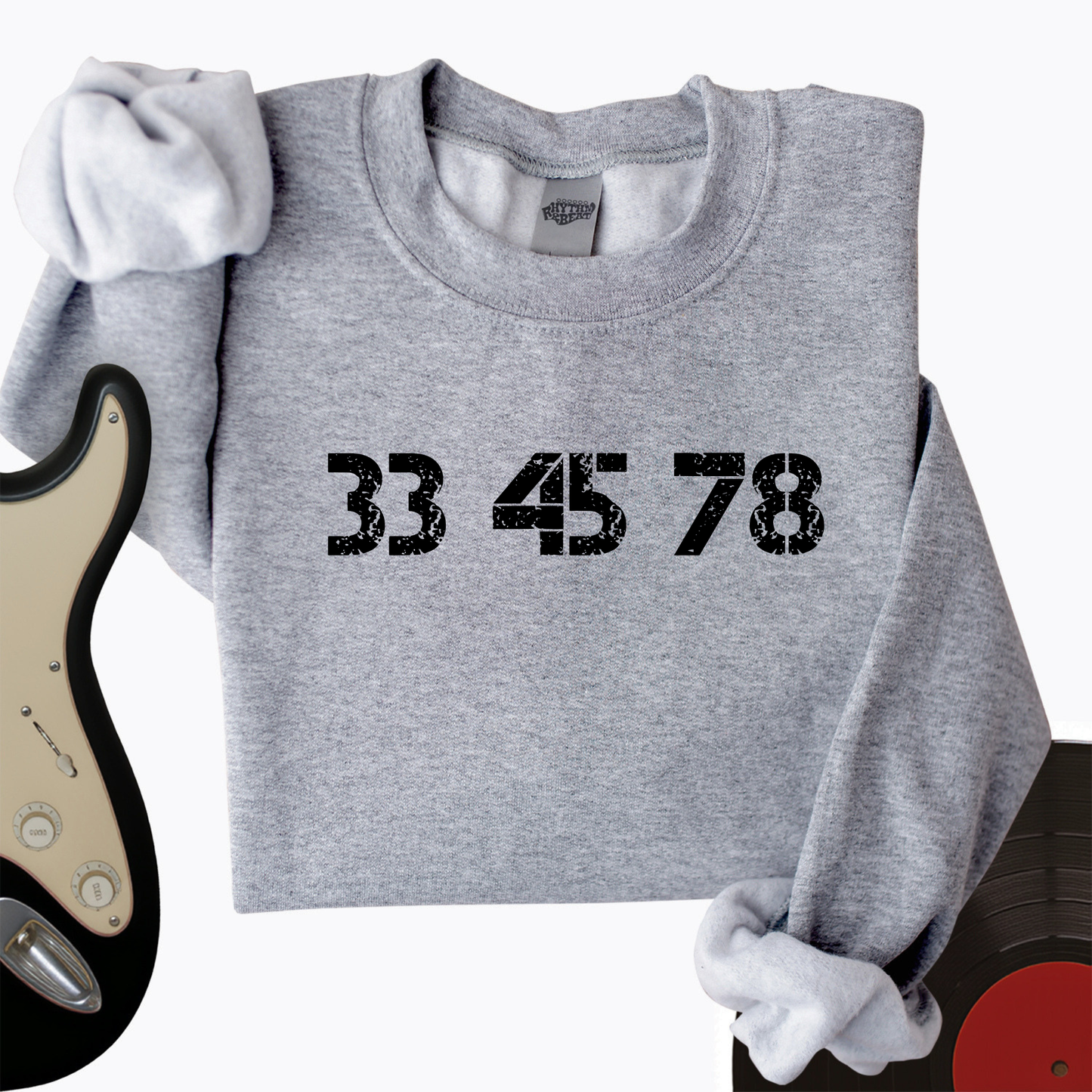 33-45-78 RPM Turntable Crewneck