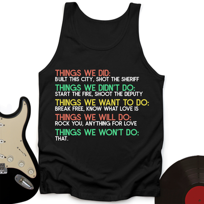 Things We Did Tank Top