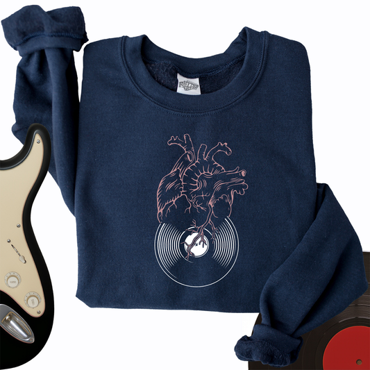 Vinyl Heart Crewneck