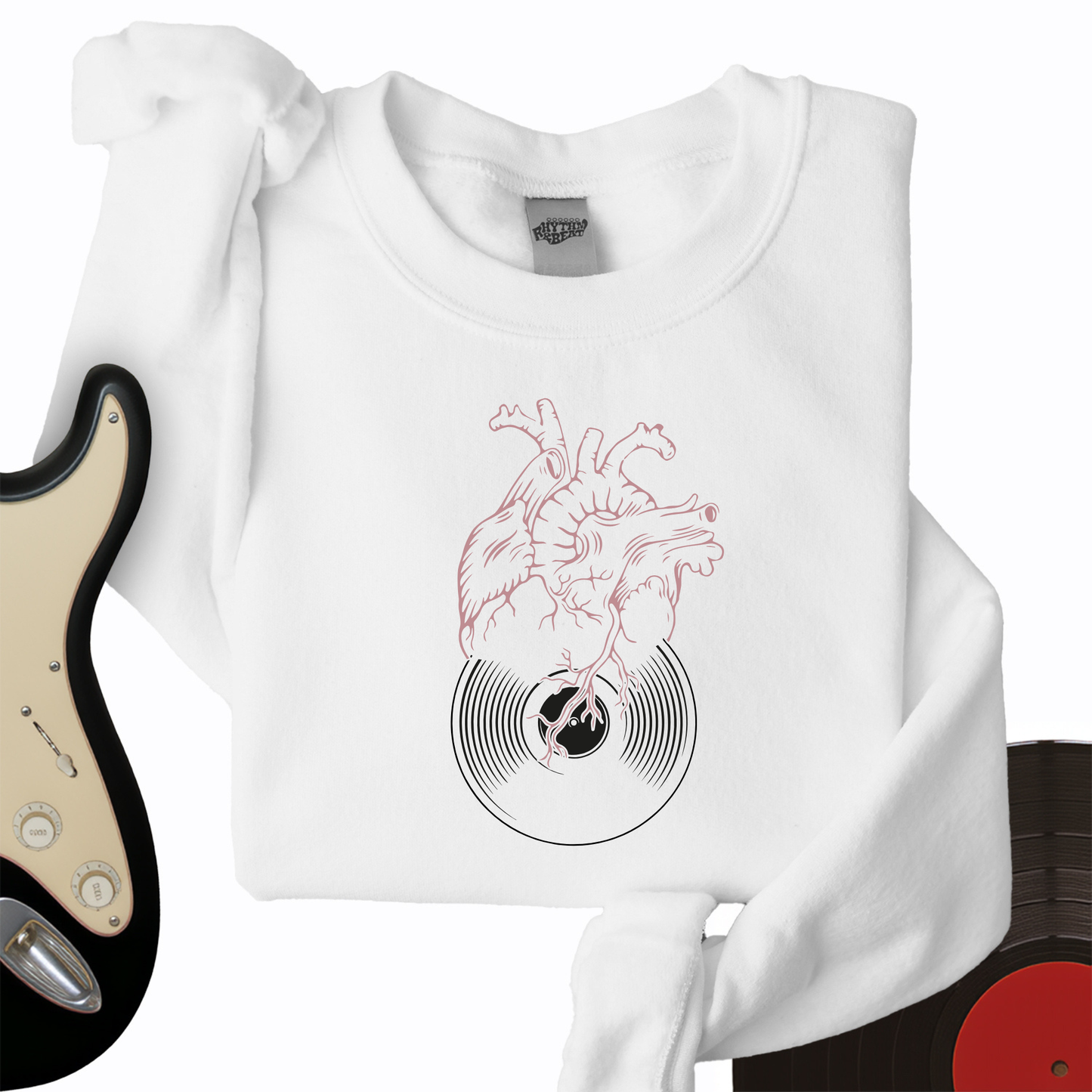Vinyl Heart Crewneck