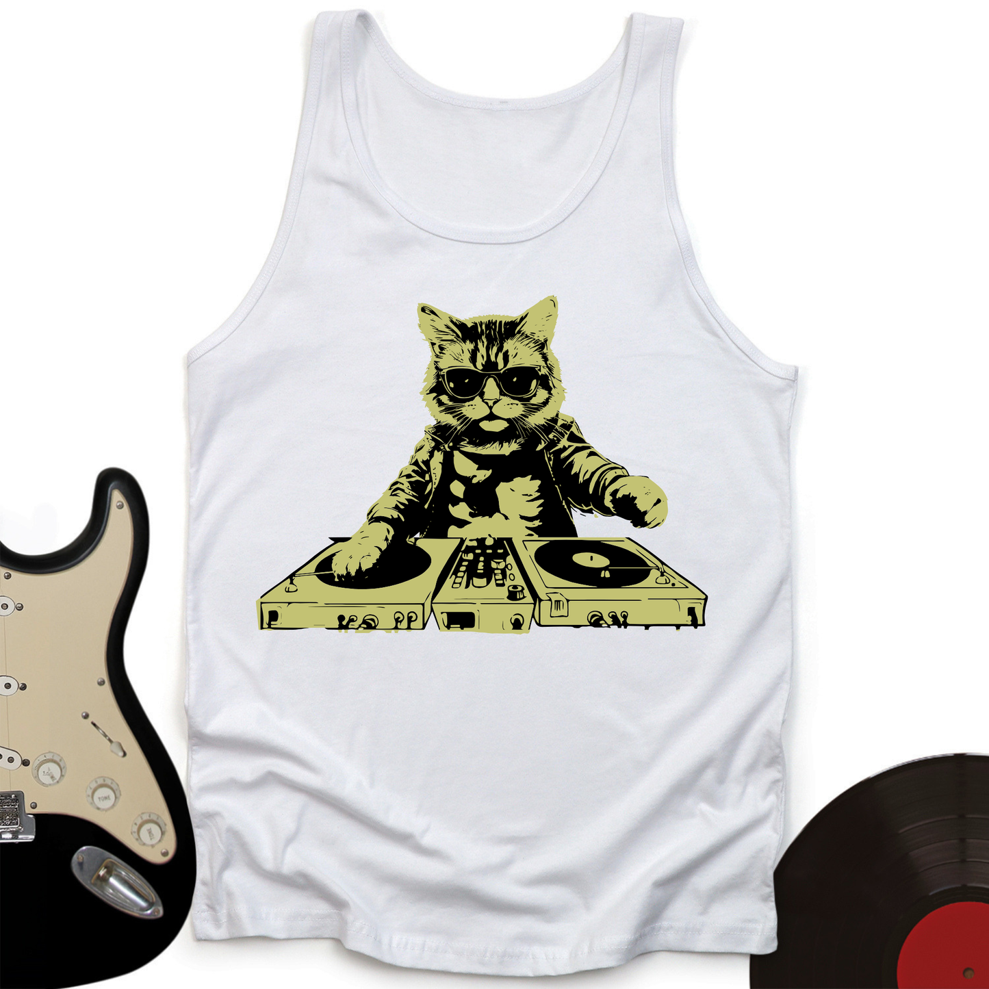 Cat DJ Tank Top