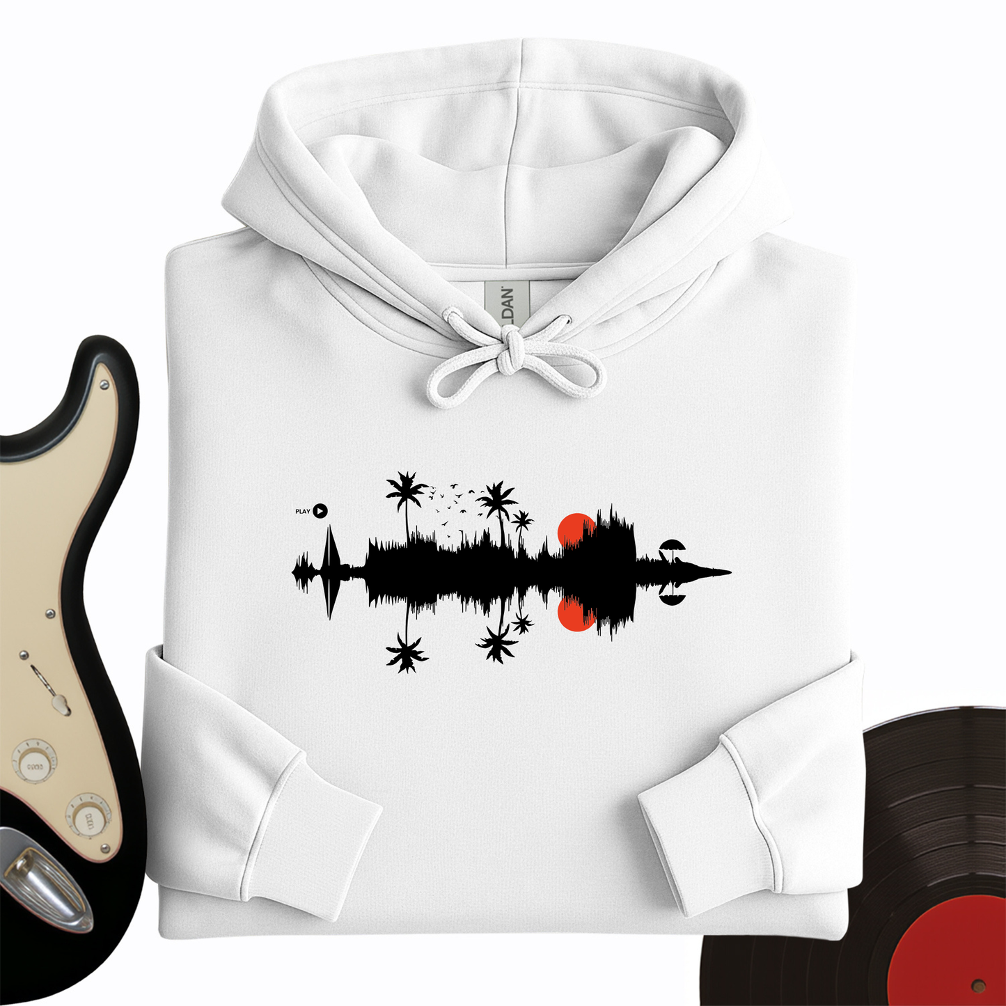Beach Sound Waves Hoodie