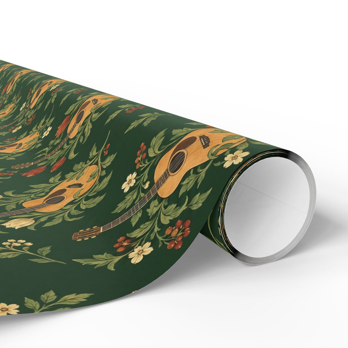 Guitar Botanical Toile Wrapping Paper