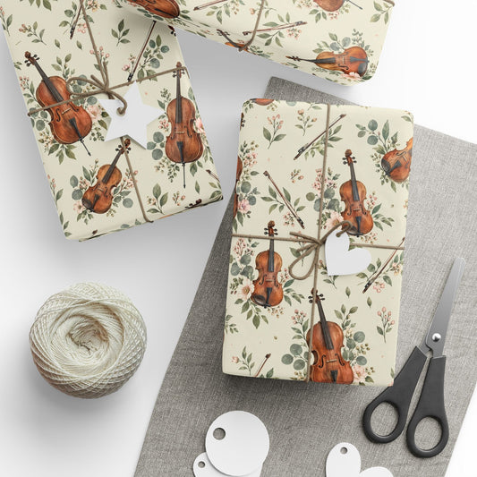 Watercolor Violin Wrapping Paper