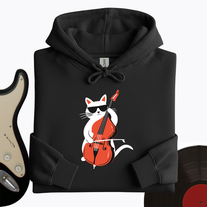 Cat Playing Cello Hoodie